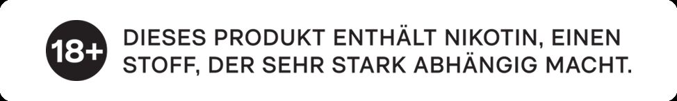 18+ | Dieses Produkt enthält Nikotin, einen Stoff der sehr stark abhängig macht.
